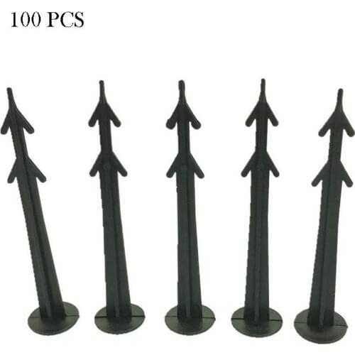 100Pcs Black Garden Ground Nail Fix Tools Plastic Durable Garden Sunshade Camping Awning Canopy Tent Peg Stake Nail