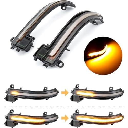 2PCS Smoked LED Dynamic Turn Signals Light For BMW F20 F30 F31 F21 F22 F23 F32 F33 F34 X1 E84 1 2 3 4 series Side Mirror Lights
