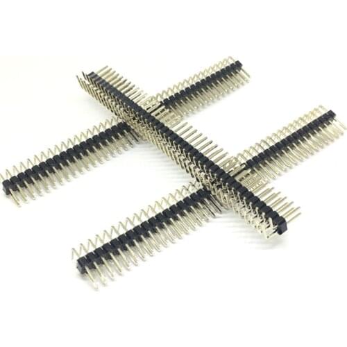 20pcs 2x40p 80pin 1.27mm pitch double row needle bent male pin header high quality envrironmantal protection