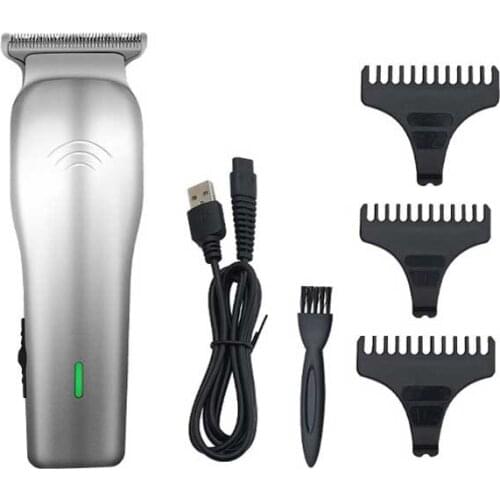 Cordless electric hair trimmer rechargeable hair clipper haircut machine beard trimmer hair cutter oil head white engraving