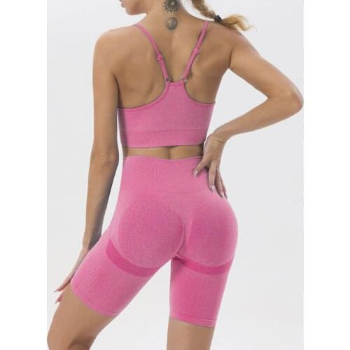2 pcs Seamless Yoga Set Workout Clothes Tracksuit Gym Clothing Suit For Fitness Long Sleeve Sport Outfit For Woman