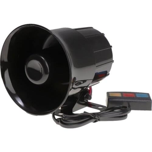 Loud Speakers Car Horn Police Siren Air Horn Megaphone Tone Emergency Motorcycle Ural 12V 30W Mic PA System Amplifier Hooter