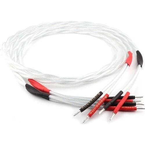 HI-End 7N Silver Plated HIFI Speaker Cable Audiophile loudspeaker Cable Audiograde Cable For speaker audio line