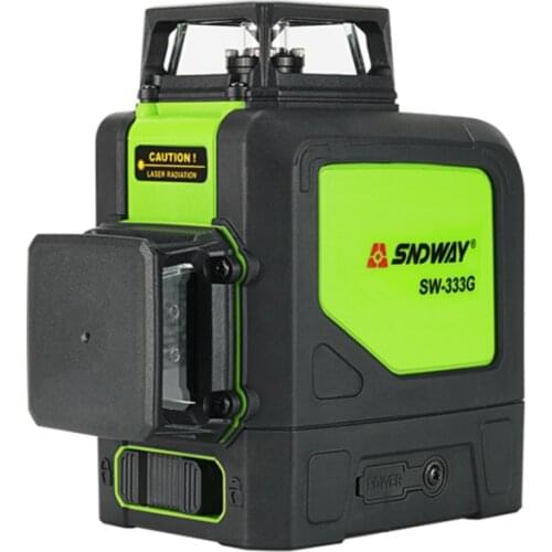 SNDWAY Laser Level 3D 2/8/12 lines Vertical and Horizontal Automatic Self Leveling 360 Degree Rotary Cross Red Green Beam Nivel