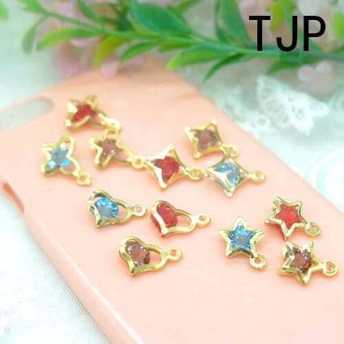 Kawaii Star Heart Charms Pendants for DIY decoration bracelets necklace earring key chain Jewelry Making