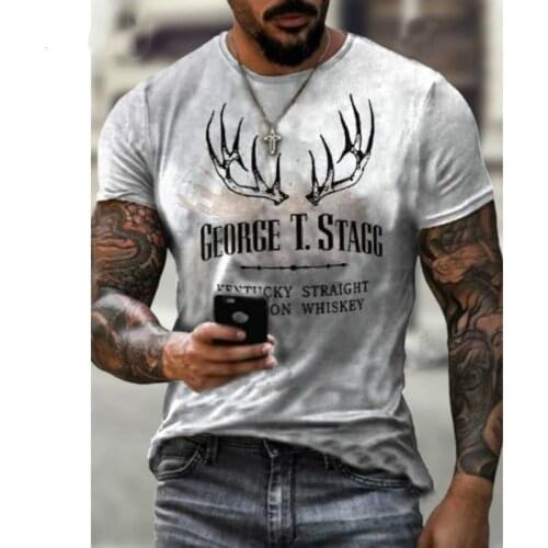 Mens handsome T-shirt, fashion 3D printing top, sexy mens clothing, personality trend in summer 2021, novel casual T-shirt