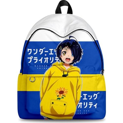 2021 Personalized WONDER EGG PRIORITY Backpacks Men Women Harajuku Travel Bags 3D Print Teenage Notebook Backpack Bag