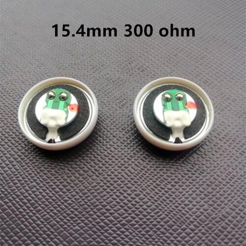1 Pair 15.4mm 300ohm Flat Head Earbuds Speaker High Impedance Speaker Unit Diy MX500 Driver Unit Earphone Speaker Accessories
