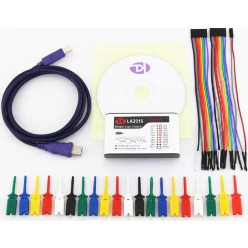 New LA2016 USB Logic Analyzer 16CH 200MHz UART I2C SPI CAM DMX512 for ARM FPGA