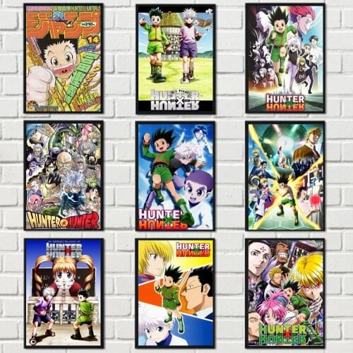 Hunter x Hunter White Poster Classic Japanese Anime Home Decor Coated Poster Prints Paper Wall Art Home Room Decor