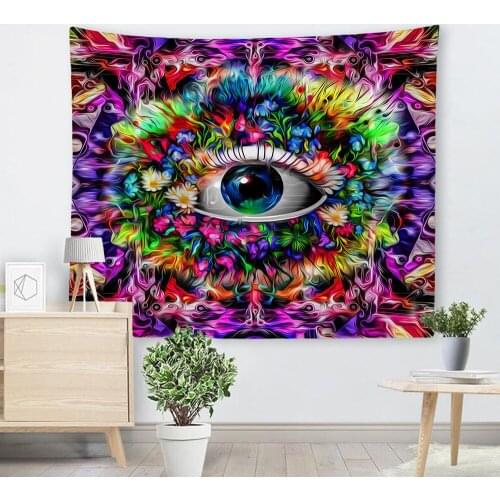 Psychedelic Tapestry Trippy Tapestry Abstract Eyes Tropical Tapestry Colorful Flower Tapestries Hippie Tapestry Wall Hanging