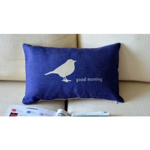 Bird good morning pillow covers sofa chair cushions shabby chic home decor No Inner