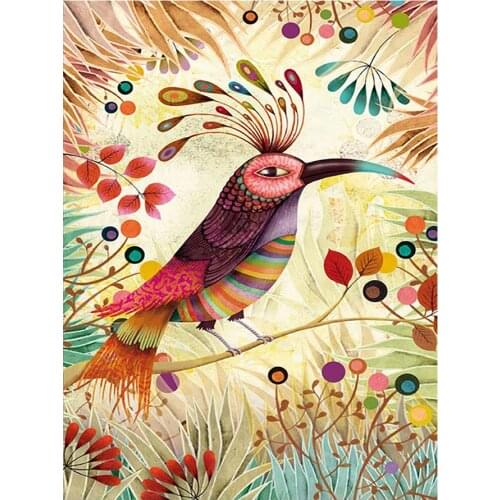 Bird in Colorful Grass Diamond Painting Round Full Drill Cartoon Animal Nouveaute DIY Mosaic Embroidery 5D Cross Stitch Gifts