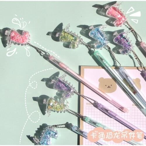 36PCS New Dinosaur Pendant Neutral Pen Cute Signature Water Pen Office Stationery Student Examination Special Pen