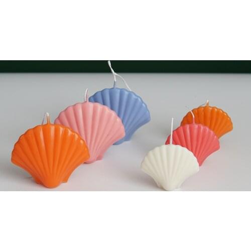 DIY 3DSeashell candle mold Scented Candle Mold Handmade Candle Making Shell Aromatherapy Plaster Molds Plastic Scallop Soap Mold