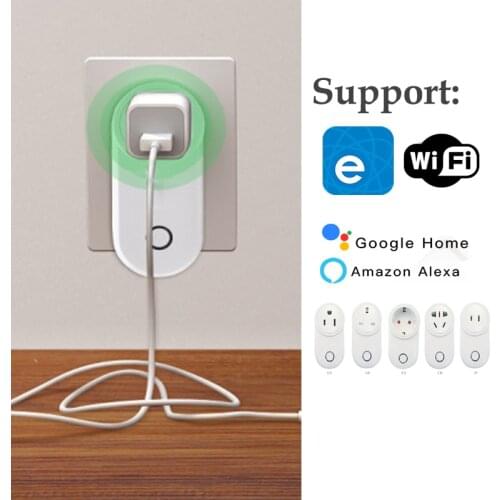 NEW Ewelink Smart Plug EU UK JP US 10A Wifi Socket Timing APP Control Home Automation Outlet Work With Alexa Google Yandex Alice
