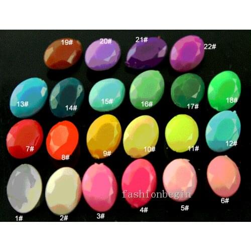 50p 10x14 18x25mm oval candy acrylic pointed back crystal rhinestones jewels beads stone Gem shoes bags cap clothing accessories
