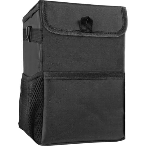 Car Rubbish Can Waterproof Car Car Storage Bag Car Storage Pockets Closeable Portable Rubbish