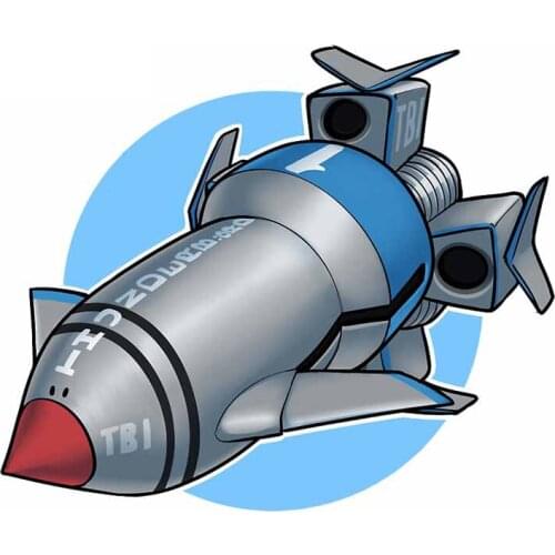 Personality Thunderbird 1 Vinyl Car Stickers Motorcycle Windows Decal Sunscreen Scratch-Proof DIY Car Styling Waterproof Anti-UV