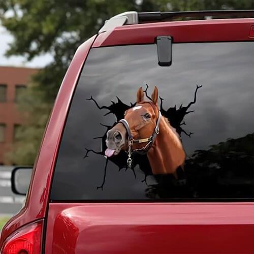3D Funny Bull Horse Car Window Decal Waterproof cool Vehicle Home Decorative Sticker Auto Accessory