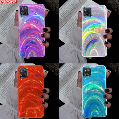 Glossy Rainbow Mirror Case For Samsung Galaxy A12 A32 A42 A21S A51 A71 A01 A11 A31 A41 M21 S20 FE S21 S30 Plus Ultra Soft Cover