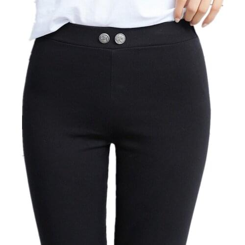 SVOKOR Winter Thickening Leggings Ladies Solid High Waist Slim Side Stripes Fitness Legging Cotton Hair Warm Womens Leggings