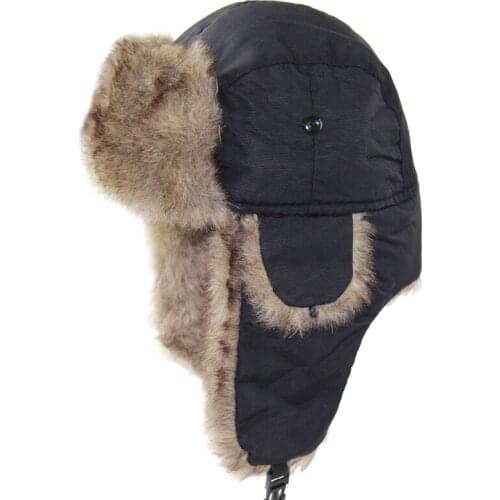 Winter Hats For Men Women Russian Hat Trapper Bomber Warm Ear Flaps Ski Hat Cap Headwear Unisex Soft Windproof Snow Caps Female