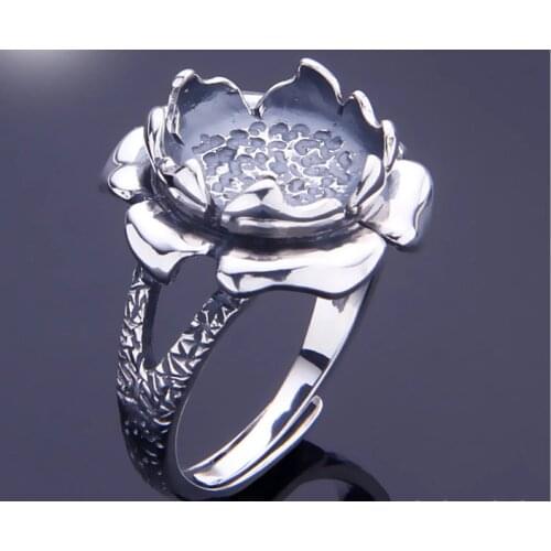 11*11mm 925 STERLING SILVER women Semi Mount Bases Blanks base blank Pad VINTAGE ring rings Setting set jewelry gift A1260