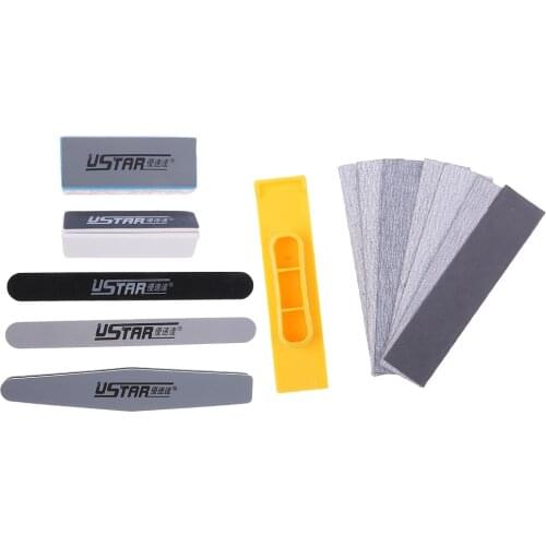 13x Craft Tool Polishing Sticks + Sandpaper Tools Set Hobby Model DIY Craft