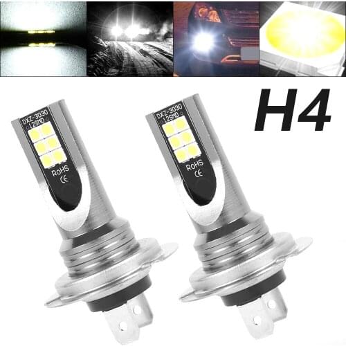 2PCS H4 Car CSP LED Fog Lights Headlight Bulbs For Ford Focus 2 3 Mk2 Fiesta Fusion VW Polo Golf 7 4 6 5 MK4 Passat B5 B6