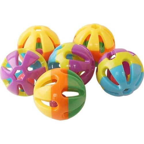 5PCS 3.15in Funny Cat Toys Hollow Ball Cat Toy Non-Toxic Gatos Bell Toys Kitten Rattle Ball Toy Pet Supplies игрушки для кошек