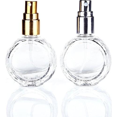 50pcs 3 Color 10ml Mini Transparent Glass Perfume Bottle Portable Travel Perfume Atomizer
