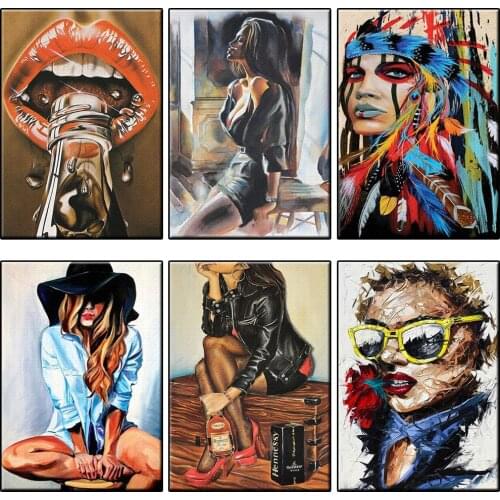 Abstract Woman Portrait Acrylic Painting By Numbers Kits Drawing On Canvas Picture By Number Home Wall Art Decor Unique Gift