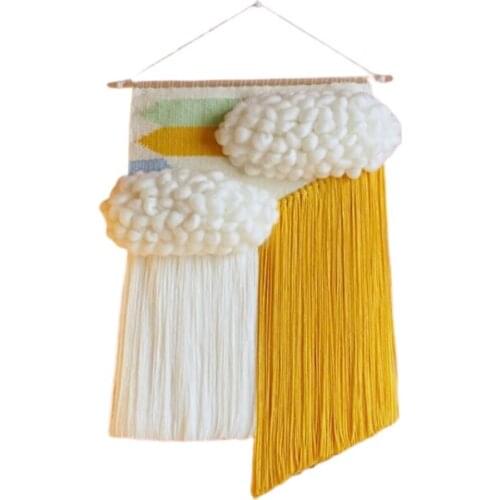 Bohemian Woven Tapestry Wall Hanging Modern Aesthetic Tapestry Macrame Farmhouse Decor Tapiz Pared Tela Room Decoration EB50GT