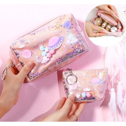 Star Pencil Case Glitter Large Capacity Pencilcase School Pen Makeup Case Supplies Pencil Bag School Box Pencil Pouch Stationery