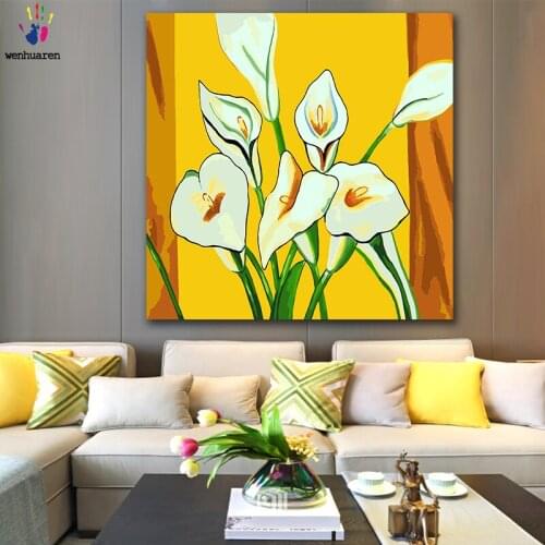 DIY colorings pictures by numbers with colors Green Terrier Calla picture drawing painting by numbers framed Home