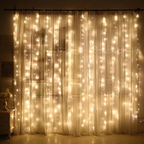 5.5M Curtain String Light IP65 Copper Wire Garlands Fairy Light Christmas Holiday Xmas Party Garden Stage Decorative Lights