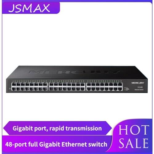 JSMAX JSSG148 Switch Gigabit 48 Port Full Gigabit Ethernet Switch Supports 10/100/1000M Rate Adaptation Plug and Play