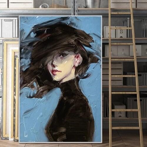Girl Oil Painting Canvas Painting Bedroom Wall Decoration Mural Poster Painting Art Picture Modern Living Room Childrens Room