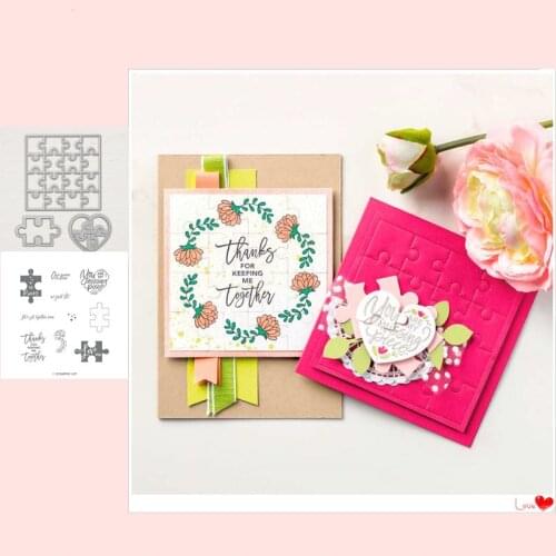 Metal cutting dies cut die mold Creative puzzle love decoration Scrapbook paper craft knife mould blade punch stencils