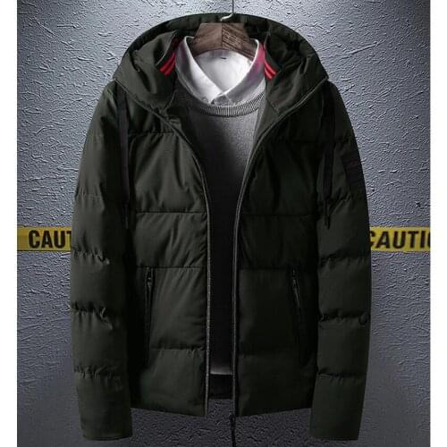 2020 Winter New Men Solid Color Parkas Quality Mens Warm Thick Jacket Male Fashion Casual Parka Coat