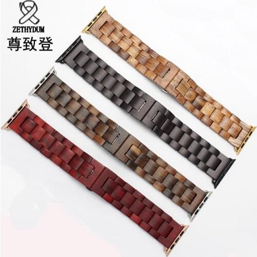 New wooden bracelet 22mm 24mm for iwatch band 38mm 42mm quality watch accessories