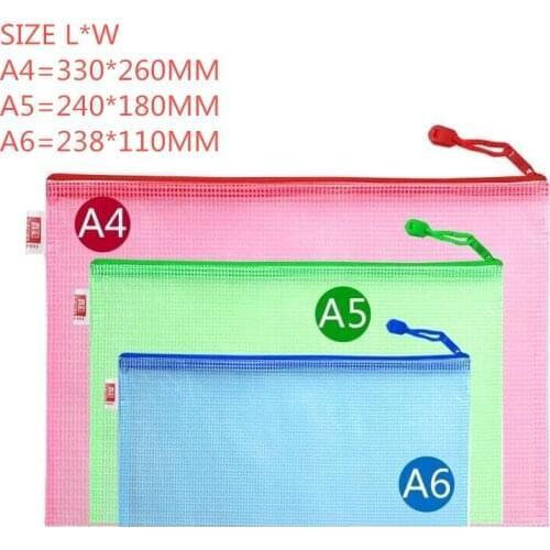 WHOLE SELL 50PCS/SET HI QUALITY Plastic mesh zipper bag information bag office supplies file bag bill bag student stationery bag
