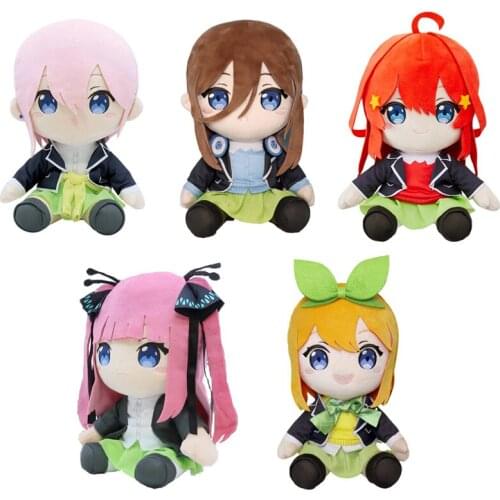 The Quintessential Quintuplets Nakano Nino Nakano Miku Anime Plush Soft Pillow Plush Doll Toys Gifts Cartoon Figures Plush Doll