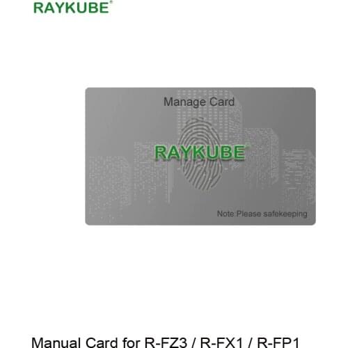RAYKUBE Manual Card Only For Our Fingerprint Door Lock R-FZ3/R-FX1/R-FP1
