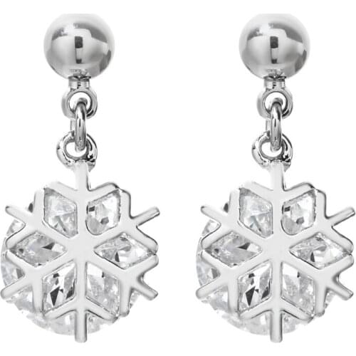 Korean Fashion Snowflake Zircon Earrings Women/Girls Wedding Party New Bride Jewelry Earrings ER-461