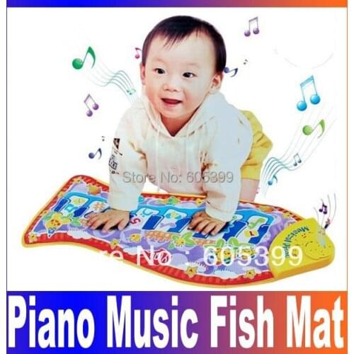 Noise Maker fish Animal Mat piano music game carpet Fashion Kid Childrens Educational crawling play mat, baby toys blanket