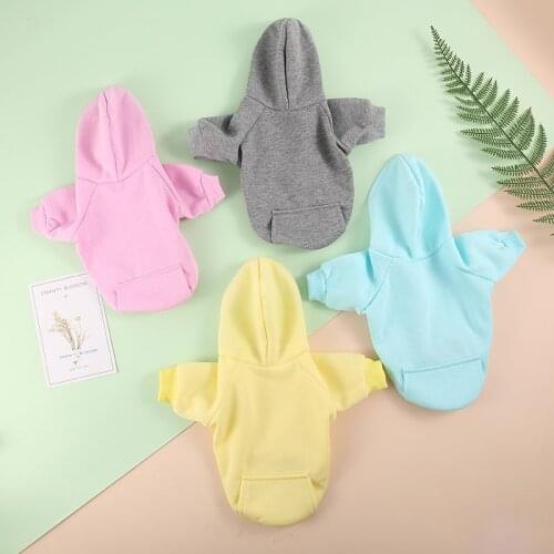 Dog Hoodie Candy Color Pet Dog Clothes Classic Puppy Pets Clothing Chihuahua Clothes For Small Dogs Bulldog Pug Dogs Coats York