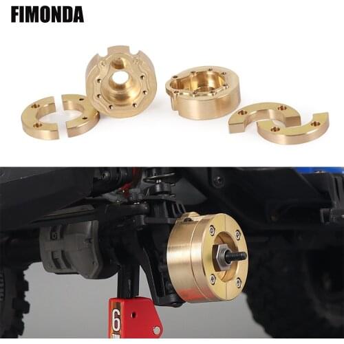 FIMONDA 2PCS Heavy Brass Outer Portal Drive Housing Counterweight Balance Weight for 1/10 RC Crawler Car Traxxas TRX4 TRX-4