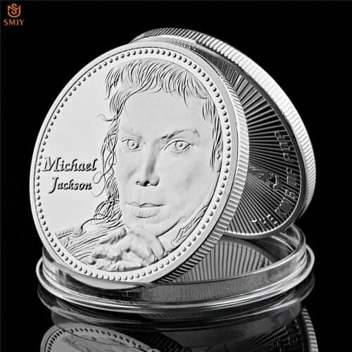 World Pop Music King Michael Jackson Classic Celebrity Commemorative Coin Collectibles And Home Office Decoration